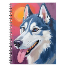 Siberian Husky | Dog Portrait Painting Anteckningsbok