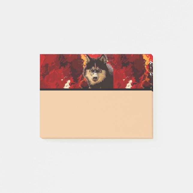 Siberian husky efter IT-Noes Post-it Block (Framsida)