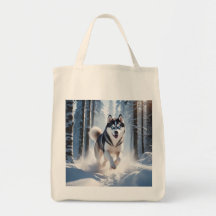 Siberian husky Elegant Livsmedel Tote Bag
