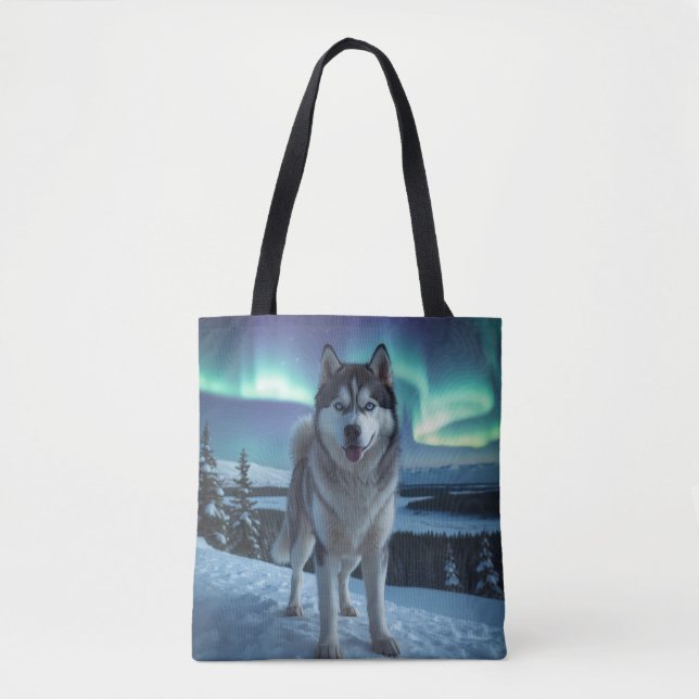 Siberian husky Elegant Shoulder Tote Bag Tygkasse (Framsida)