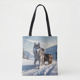 Siberian husky Elegant Shoulder Tote Bag Tygkasse