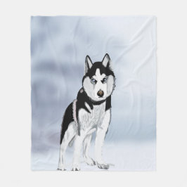 Siberian husky fleecefilt