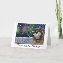 Siberian Husky födelsedagskort