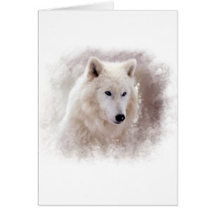 SIBERIAN HUSKY. FÖR VIT HÄLSNINGSKORT