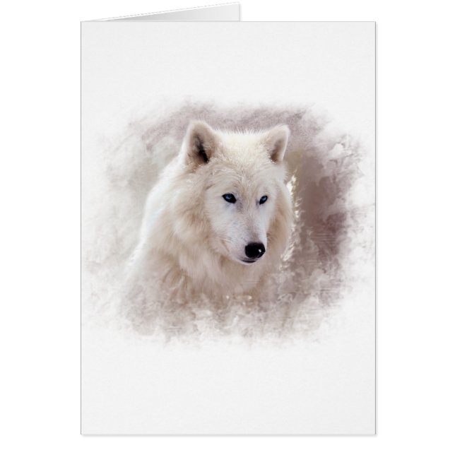 SIBERIAN HUSKY. FÖR VIT HÄLSNINGSKORT (Framsidan)