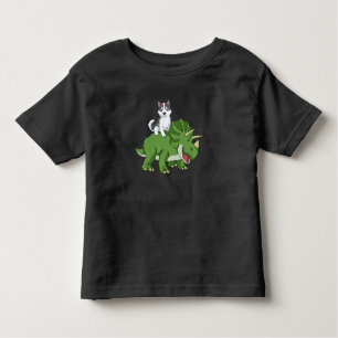 siberian husky Gifts Kids Triceratops Dinosaur T Shirt