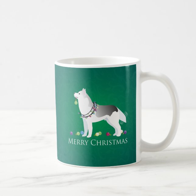Siberian husky God jul Design Kaffemugg (Höger)