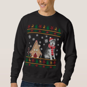 Siberian husky God jul, Sverige Santa Hat Re Lång Ärmad Tröja