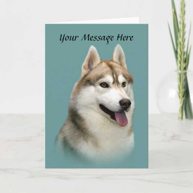 Siberian husky: Gorganthälsningskort Helgkort (Framsida)