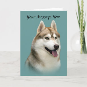 Siberian husky: Gorganthälsningskort Helgkort