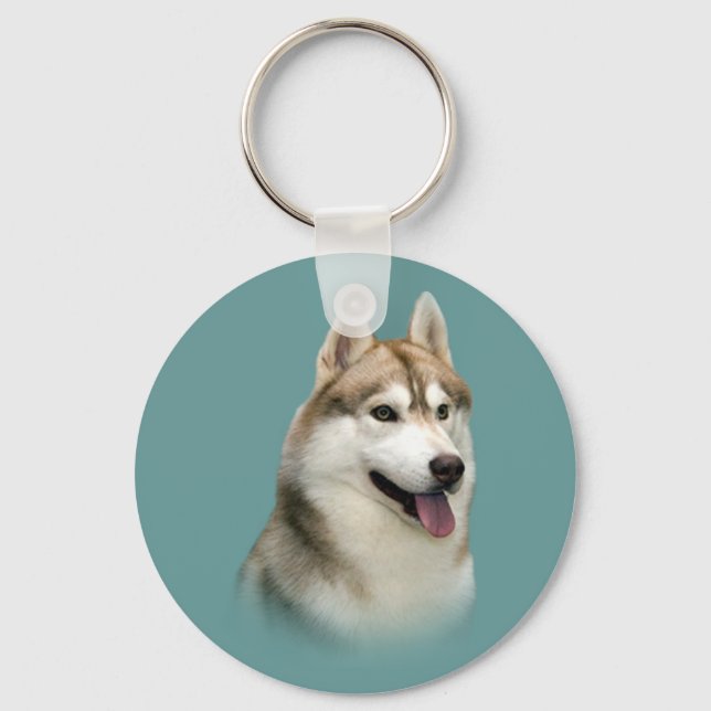 Siberian husky Gorgous Keychain Nyckelring (Framsida)