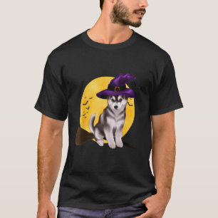 Siberian Husky Halloween Kostymskjorta Kvinnor Poj T Shirt