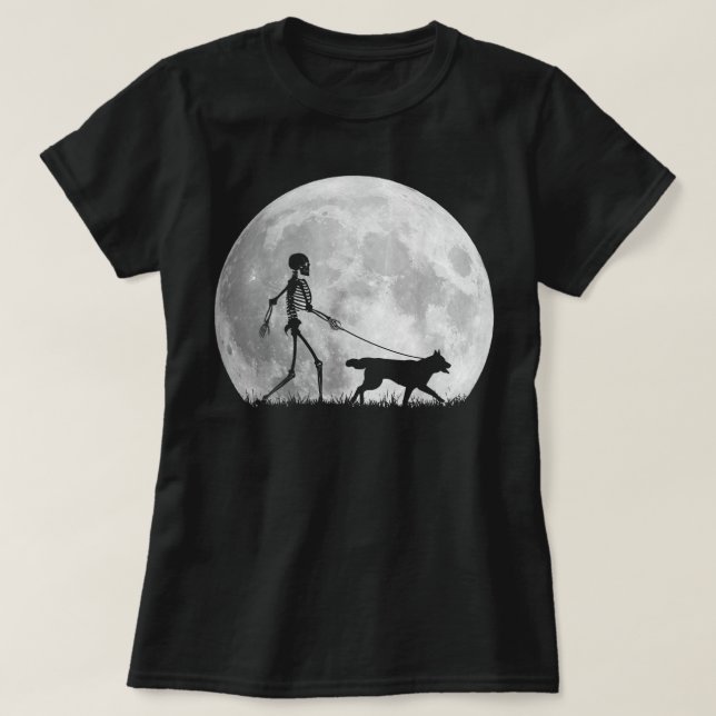 Siberian Husky Halloween Skeleton Funny Dog Youth  T Shirt (Design framsida)
