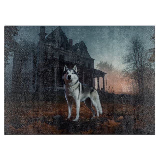Siberian Husky Halloween Skräckinjagande (Framsidan)