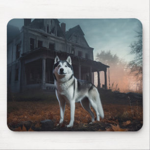 Siberian Husky Halloween Skräckinjagande Musmatta