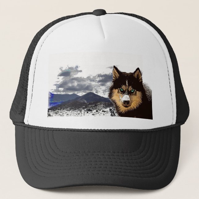 Siberian husky Hat Keps (Framsida)