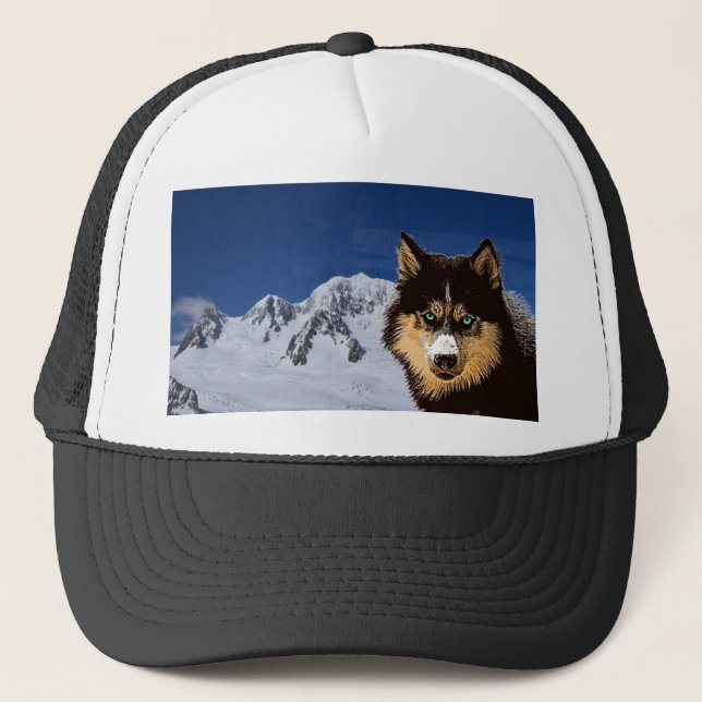 Siberian husky Hat Keps (Framsida)