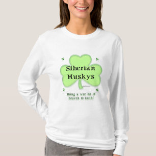Siberian husky Heaven, Husky St. Patrick's day T Shirt