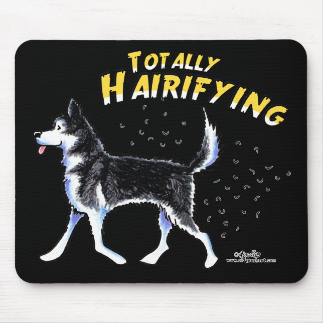 Siberian husky helt hairifierande musmatta (Framsidan)