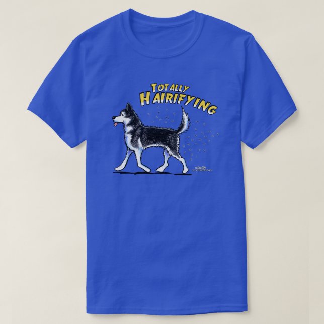 Siberian husky helt hairifierande t-shirt (Design framsida)