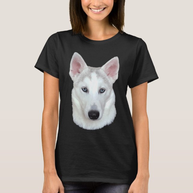 Siberian husky Himlar T Shirt (Framsida)