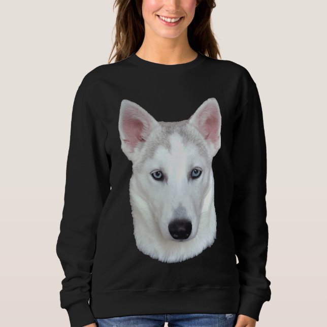 Siberian husky Himlar T Shirt (Framsida)
