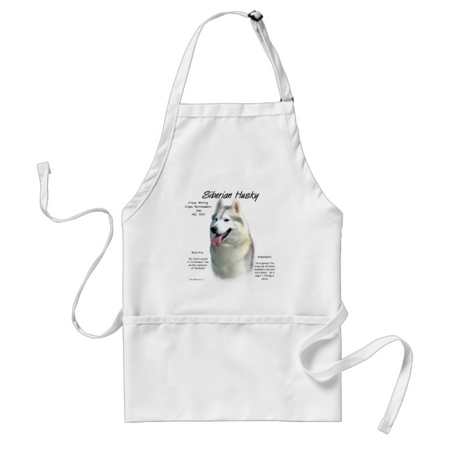 Siberian husky historikdesign förkläde (Framsidan)