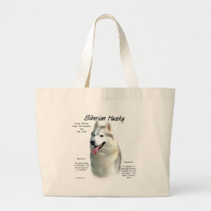 Siberian husky historikdesign jumbo tygkasse