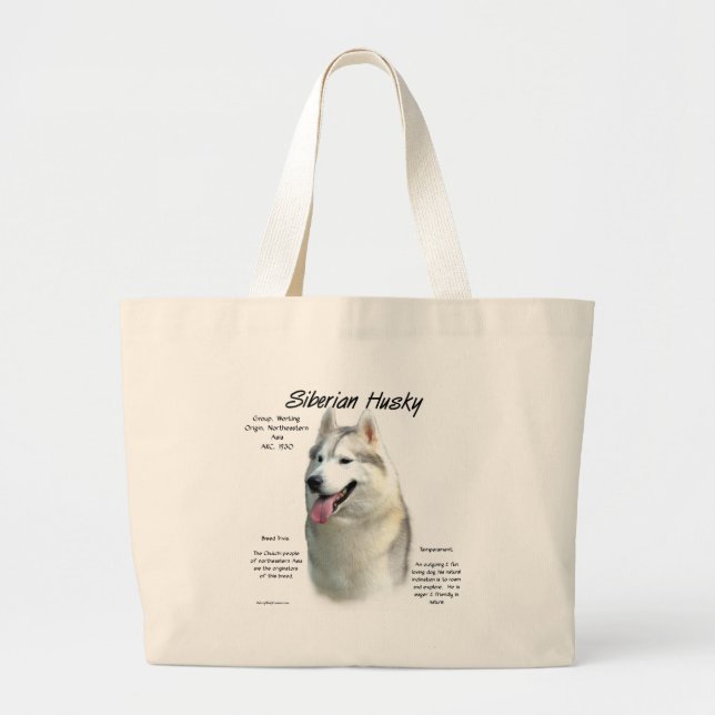 Siberian husky historikdesign jumbo tygkasse (Framsidan)