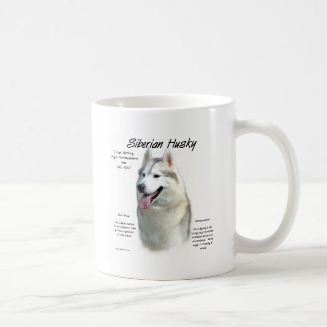 Siberian husky historikdesign kaffemugg (Höger)