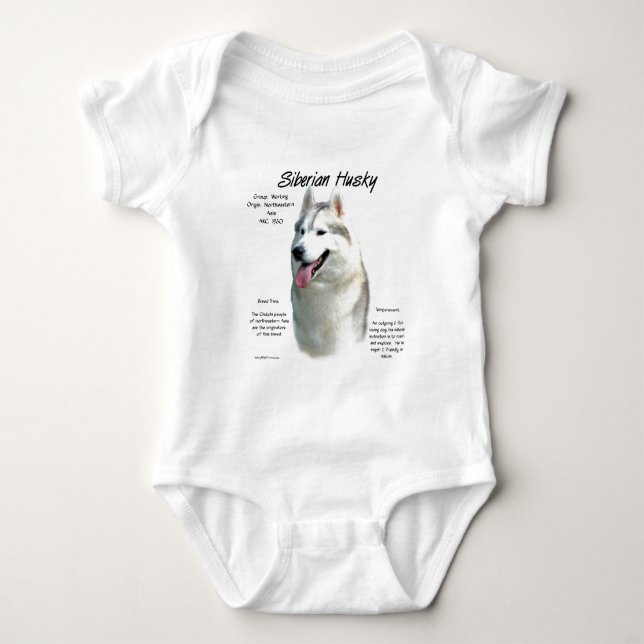 Siberian husky historikdesign t-shirt (Framsida)