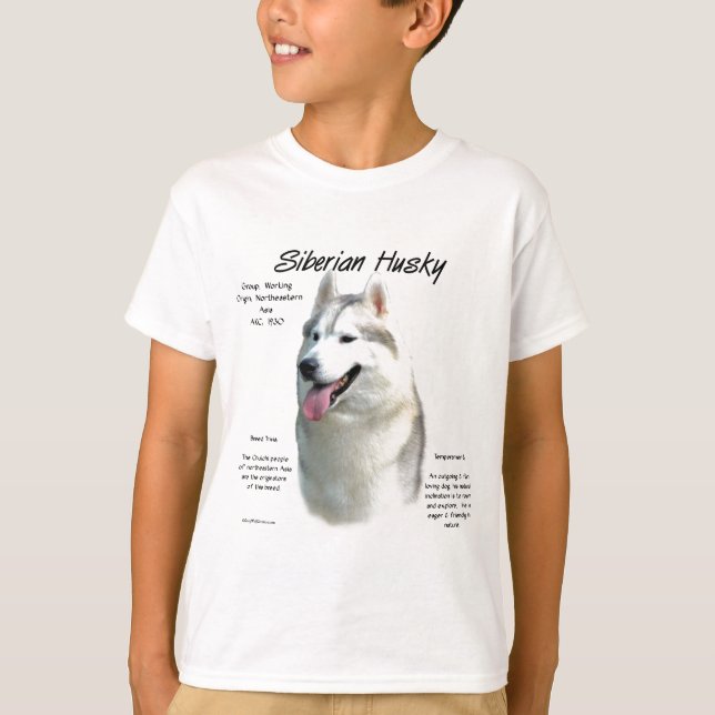 Siberian husky historikdesign tee shirt (Framsida)