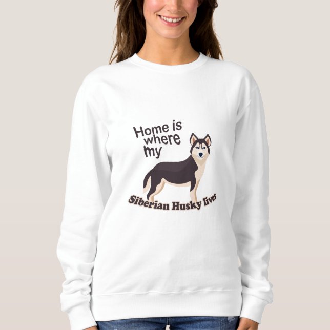 Siberian husky Home T Shirt (Framsida)