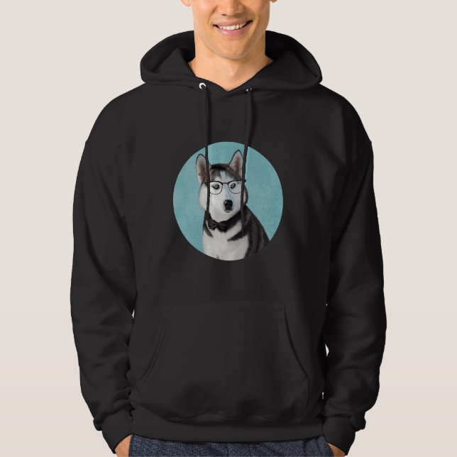 Siberian husky hoodie (Framsida)