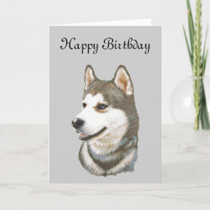 Siberian husky Hund Art Kort