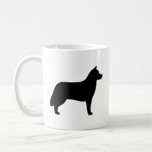 siberian husky Hund aveln Silhouettes Kaffemugg