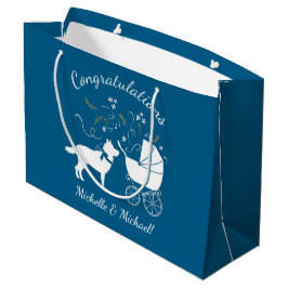 Siberian husky Hund Baby Shower Puppy Blue Boy