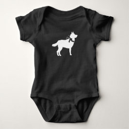 Siberian husky Hund Baby Shower Puppy Grått T Shirt