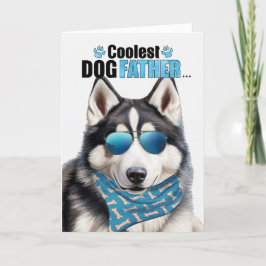 Siberian husky Hund Coolest Pappa Fars dag Helgkort