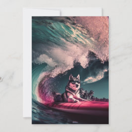 Siberian husky Hund Dag för sommarhälsningskort Tack Kort