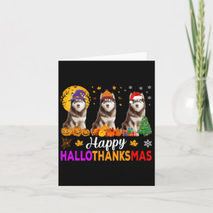 Siberian husky Hund Halloween jul HalloTack Kort