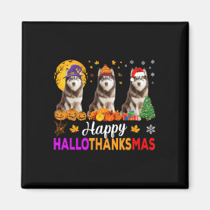 Siberian husky Hund Halloween jul HalloTack Magnet