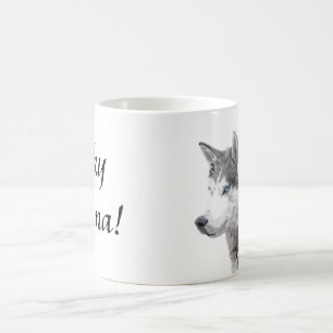 Siberian husky Hund , Husky Momma Kaffemugg