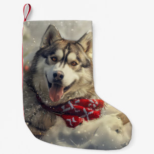 Siberian husky Hund julafton Liten Julstrumpa