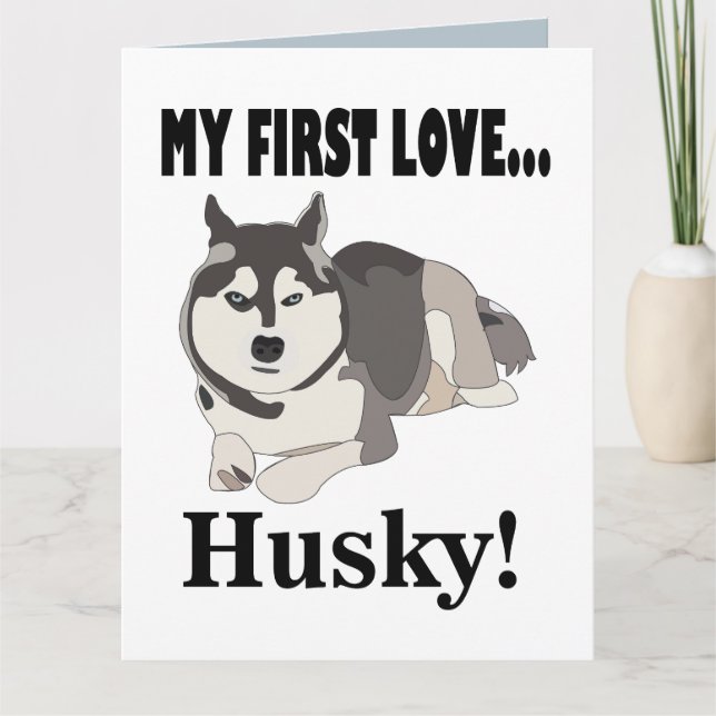 Siberian husky Hund Kort (Framsida)