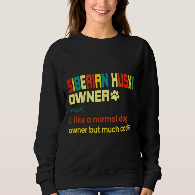 Siberian husky Hund Mamma Pappa T Shirt (Framsida)