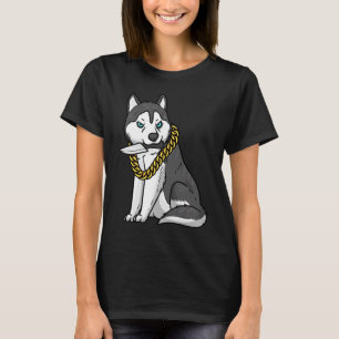 Siberian husky Hund med Knivar T Shirt