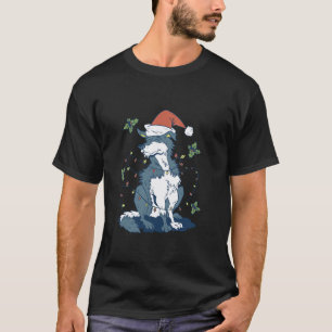 Siberian Husky Hund med Santa Hatt Hundägare Jul T Shirt