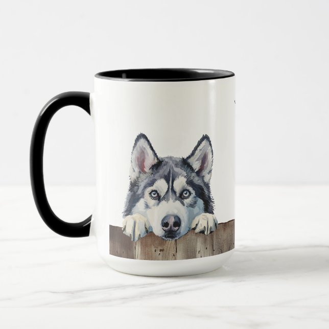 Siberian husky Hund Mugg (Vänster)