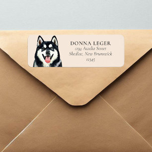 Siberian husky Hund Personlig Adress Returadress Etikett